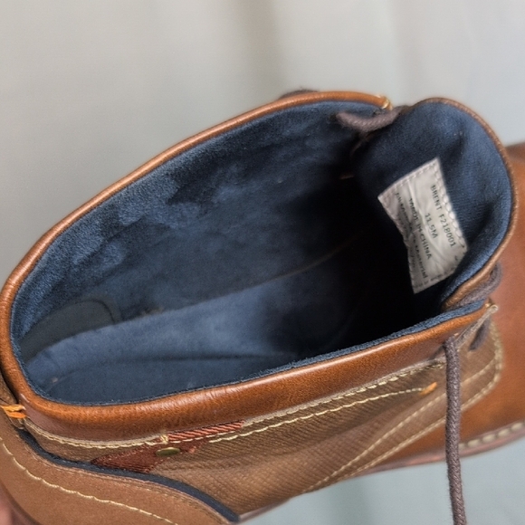 Elegant‎ Brown Leather and Canvas Chukka Boots main image 5
